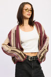 Women’s Color Mixed Striped Open Front Cardigan Top | Zarnesh