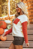 Women’s Colorblock Patch Pocket Drop Shoulder Sweater | Zarnesh