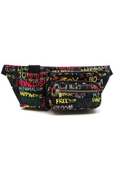 Multi Graffiti Fanny Bag Waist Bag - Add Color to Your Style | Zarnesh - Zarnesh