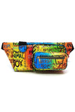 Women’s Colorful Graffiti Print Fanny Pack Bag | Zarnesh