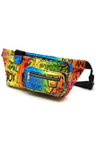 Women’s Colorful Graffiti Print Fanny Pack Bag | Zarnesh