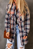 Women’s Contrast Hooded Drawstring Plaid Shacket | Zarnesh