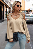 Women’s Contrast Low Back Lace Cold Shoulder Top | Zarnesh