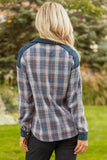 Women’s Corduroy Plaid Snap-Button Zip-Up Patchwork Jacket | Zarnesh