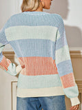 Women's Cotton Color block Lantern Rib Knitted Sweater | Zarnesh