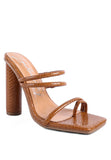 Women's Dandelion High Block Heeled Croc Sandals | Zarnesh