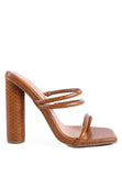 Women's Dandelion High Block Heeled Croc Sandals | Zarnesh