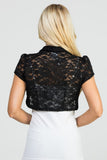 Women’s Crochet Sequin Cropped Lace Cap Sleeve Shrug | Zarnesh