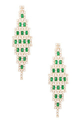Women’s Crystal Layer Rhombus Chandelier Earrings | Zarnesh