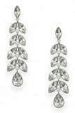 Women's Crystal Leaf Drop Earrings | Zarnesh