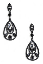 Women's Crystal Teardrop Statement Earrings | Zarnesh