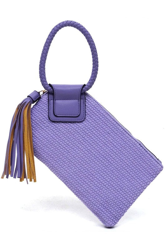 Women’s Cuff Handle Tassel Wristlet Clutch | Zarnesh
