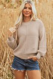 Women’s Delaney Pullover Textured Puff Sleeve Sweater | Zarnesh
