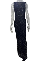Women's Diamond Crochet Swimsuit Cover Up Maxi Dress | Zarnesh