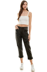Women’s Distressed Rolled Up High Rise Stretch Jeans | Zarnesh
