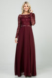 Women’s Evening Lace Chiffon A-Line Maxi Dress | Zarnesh
