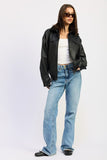 Women’s Faux Leather Shearling Collar Jacket | Zarnesh
