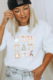 Women's Festive Christmas White Graphic Sweatshirt | Zarnesh
