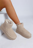 Women's Fleece-Lined Suede Chunky Platform Ankle Boots | Zarnesh