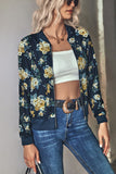 Women’s Floral Bomber Zip-Up Print Jacket | Zarnesh