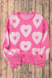 Women's Floral Pearl Beaded Valentine Heart Sweater | Zarnesh