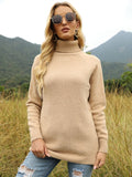 Women’s Frenchy Slight Stretch Mock Neck Drop Shoulder Sweater| Zarnesh