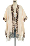 Women's Fringe Cozy Knitted Cardigan Kimono Wrap | Zarnesh
