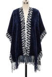 Women's Fringe Cozy Knitted Cardigan Kimono Wrap | Zarnesh