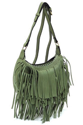 Women's Fringe Hobo Crossbody Bag | Zarnesh