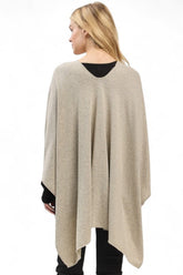 Women's Front Tie Knitted Shawl Wrap Poncho | Zarnesh