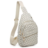 Women’s Geometric Pattern Backpack Crossbody Sling Bag | Zarnesh
