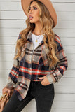 Women’s Geometric Plaid Button Down Shacket Shirt | Zarnesh