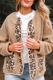 Women’s Leopard Plush Pocketed Jacket | Zarnesh