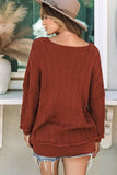 Women's Hayden Textured Crew Neck Loose Sweater | Zarnesh