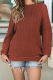 Women's Hayden Textured Crew Neck Loose Sweater | Zarnesh