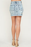 Women’s High Waist Distressed Denim Mini Skirt | Zarnesh