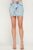 Women’s High Waist Distressed Denim Mini Skirt | Zarnesh