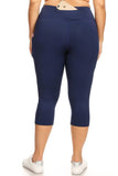 Women High Waist Tech Pocket Workout Capri Leggings | Zarnesh