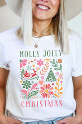 Women’s Holly Jolly Christmas Graphic T-Shirt | Zarnesh