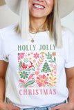 Women’s Holly Jolly Christmas Graphic T-Shirt | Zarnesh