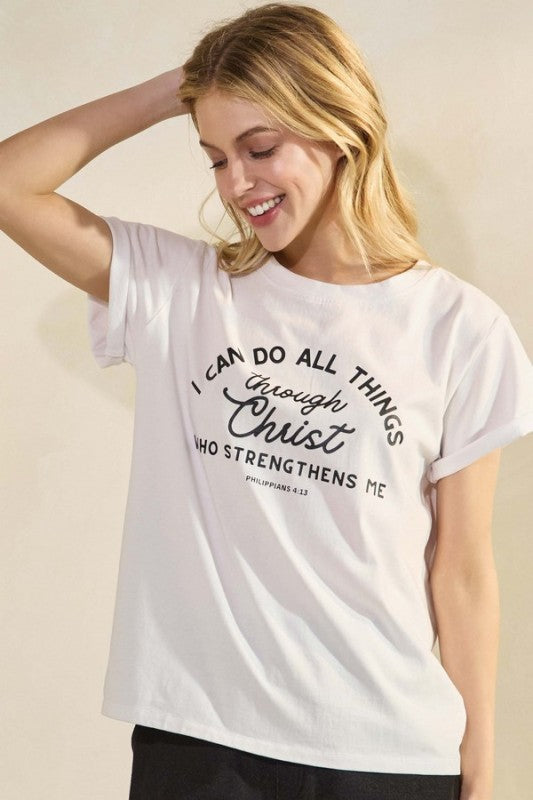 Women’s I Can Do All Things Graphic Cotton T-Shirt | Zarnesh