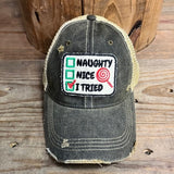 Women's I Tried Christmas Distressed Hat | Zarnesh