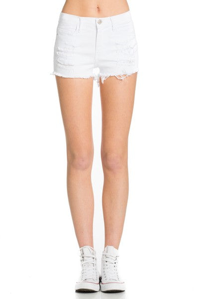 Women’s Jean Distressed Frayed Hem Vintage Denim Shorts | Zarnesh