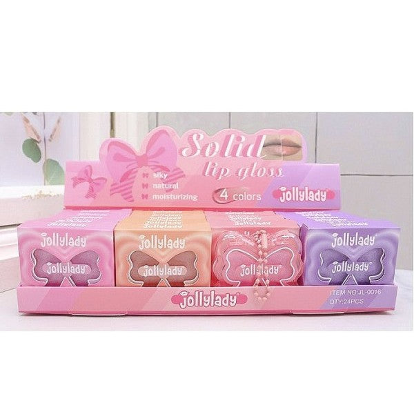 Women's Jollylady Solid Butterfly Lip Gloss Set 24pcs Moisturizing | Zarnesh