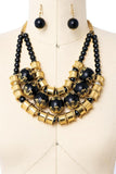 Women’s Jumbo Beads Statement Bib Necklace Set | Zarnesh