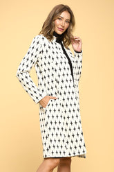 Women’s Knit Jacquard Open Coat | Zarnesh