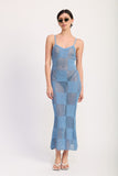Women’s Knit Sleeveless Maxi Sheer Pullover Maxi Dress | Zarnesh