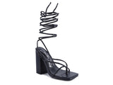 Women's Pole Dance Lace Up Block Heeled Sandal | Zarnesh