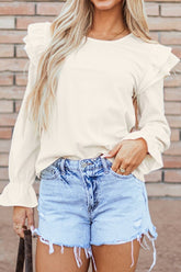 Women’s Leanna Ruffled Corduroy Blouse | Zarnesh