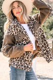 Women’s Leopard Fleece Sherpa Flap Pocket Buttoned Jacket | Zarnesh